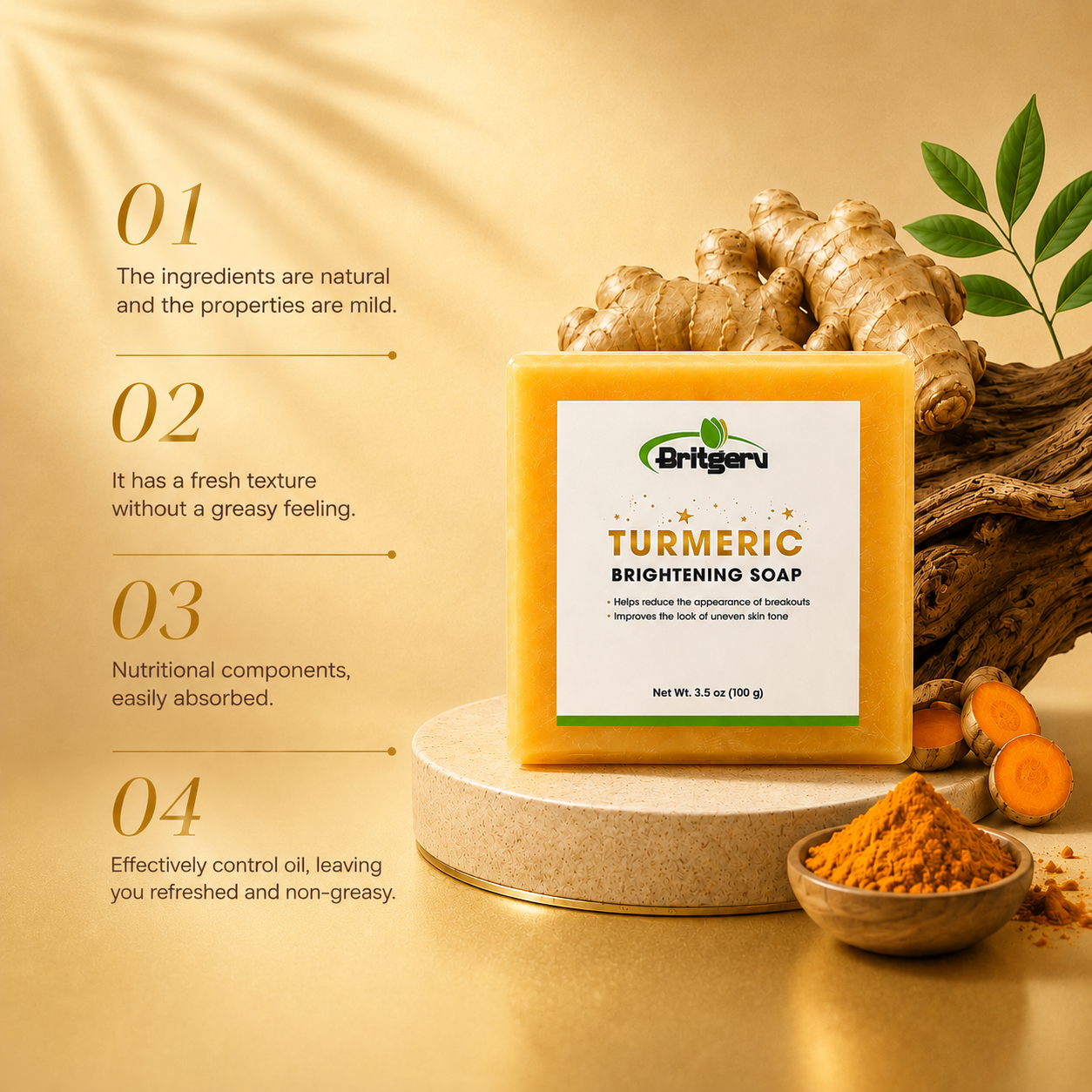 Turmeric Brightening Face & Body Soap Bar