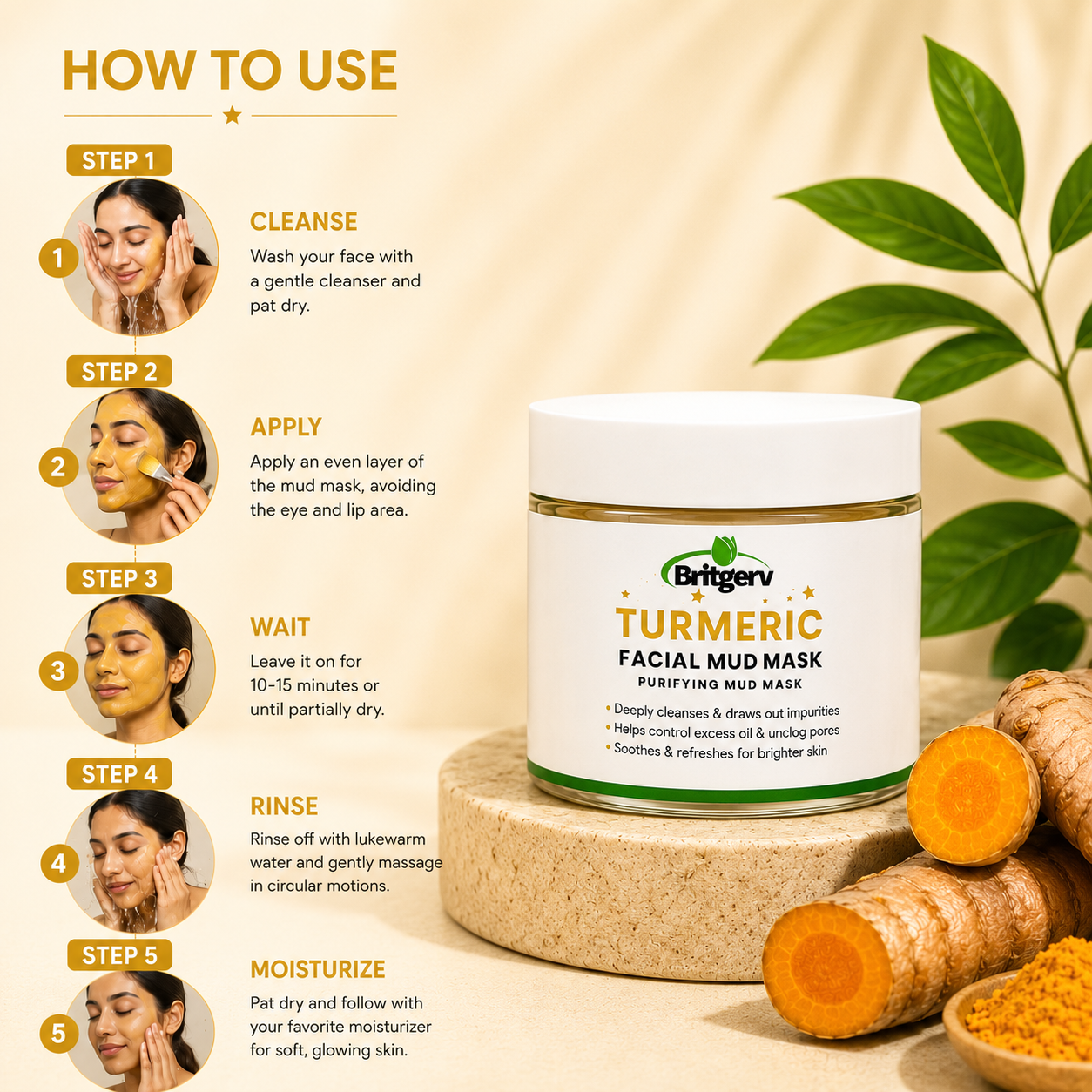 Turmeric Facial mud mask