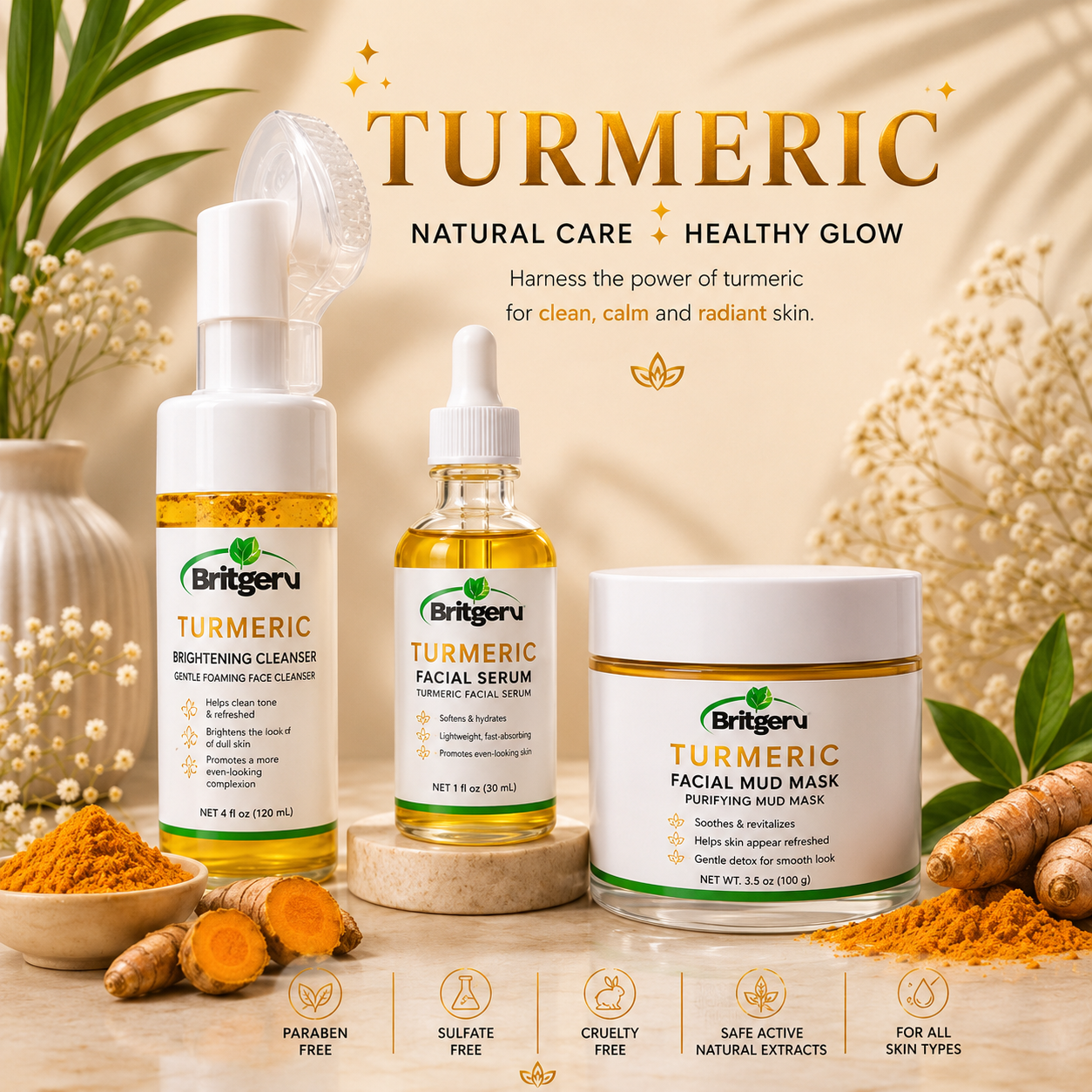 Turmeric Skincare Glow Bundle Set