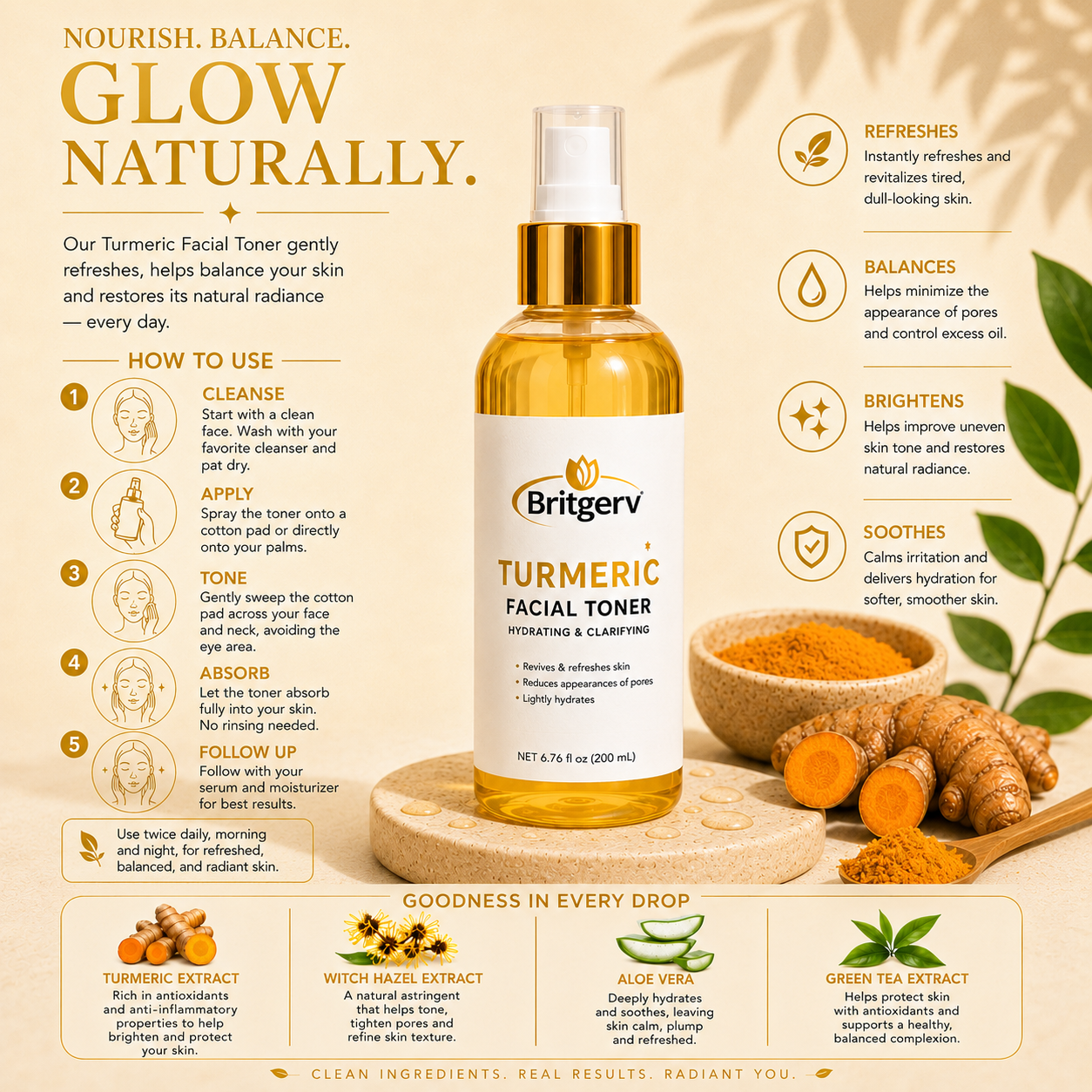 Turmeric Hydrating Facial Toner Spray