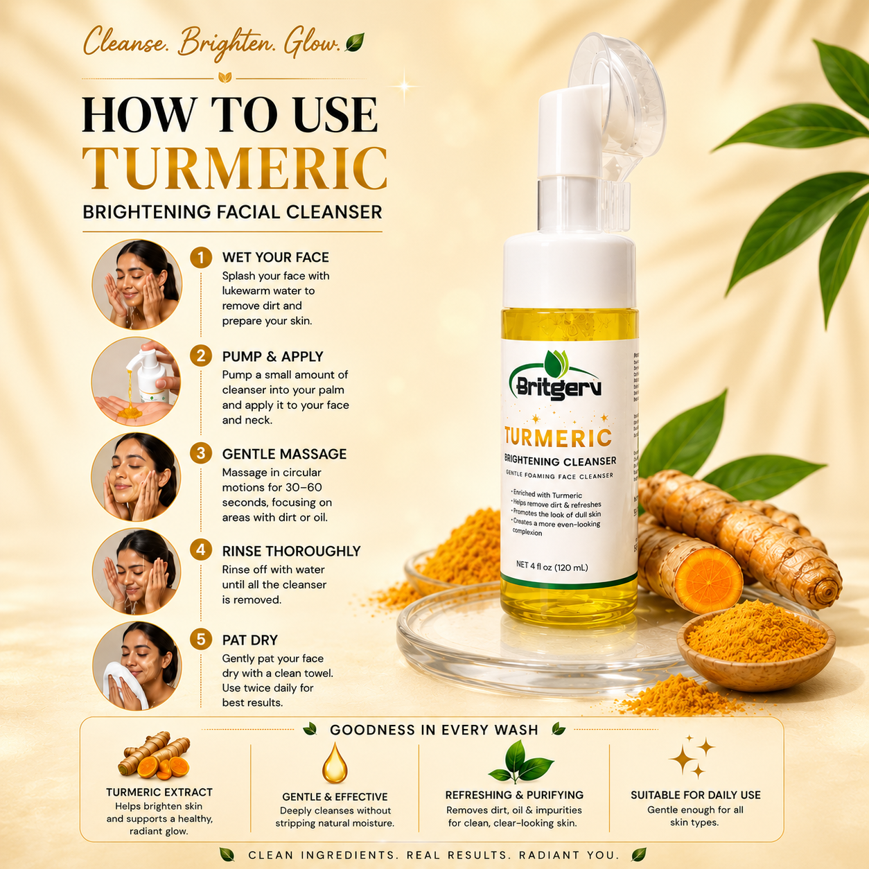 Turmeric Brightening Facial Cleanser