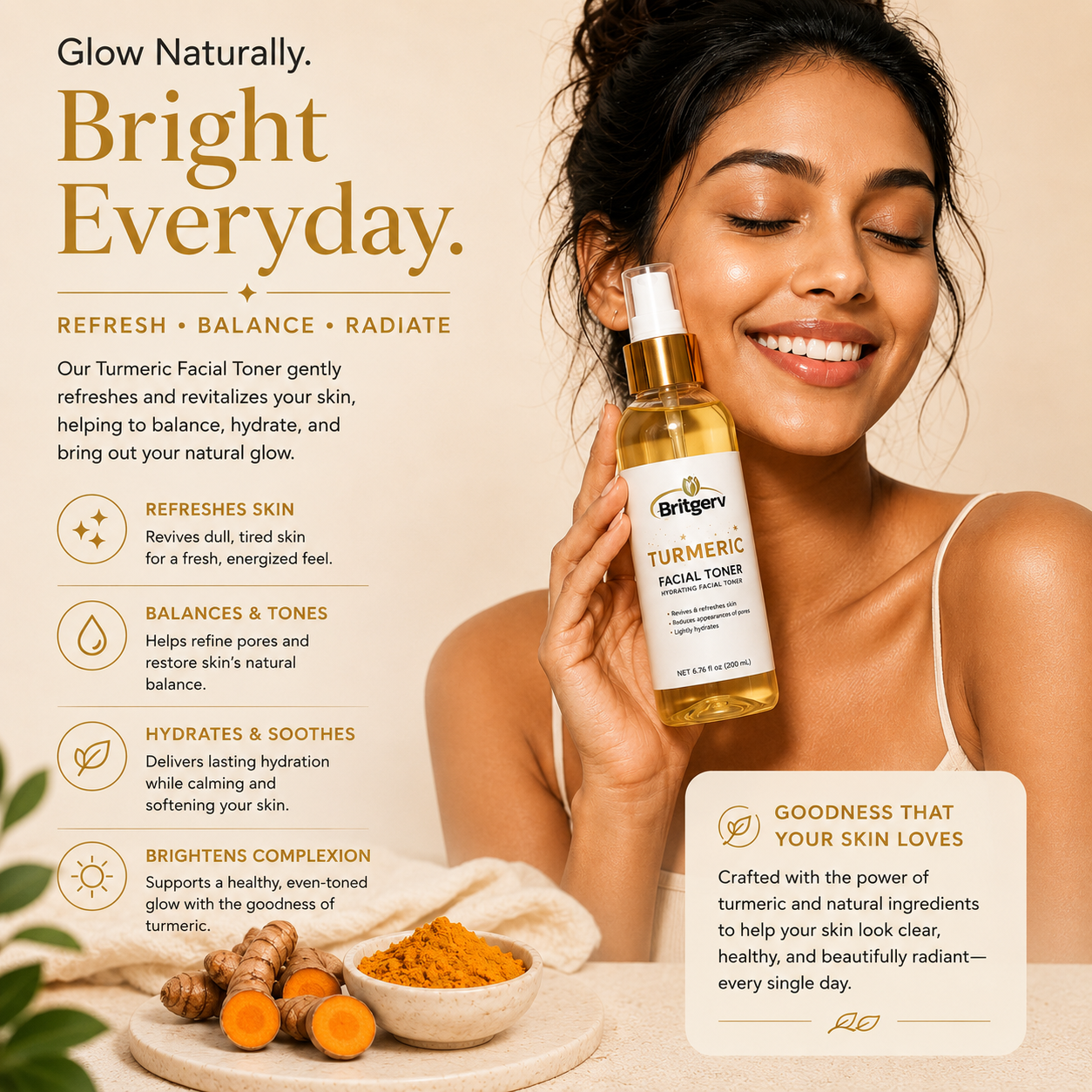 Turmeric Hydrating Facial Toner Spray