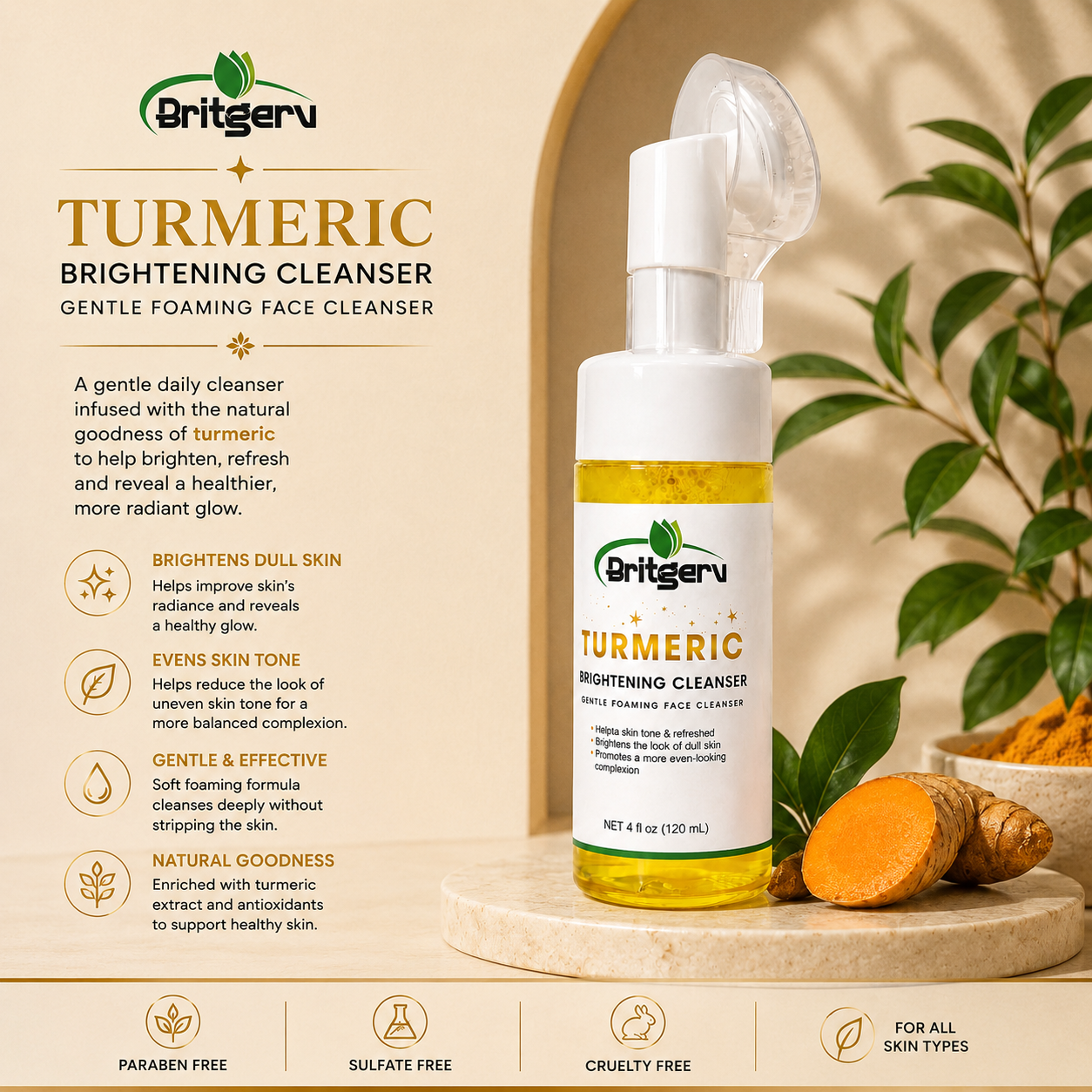 Turmeric Brightening Facial Cleanser