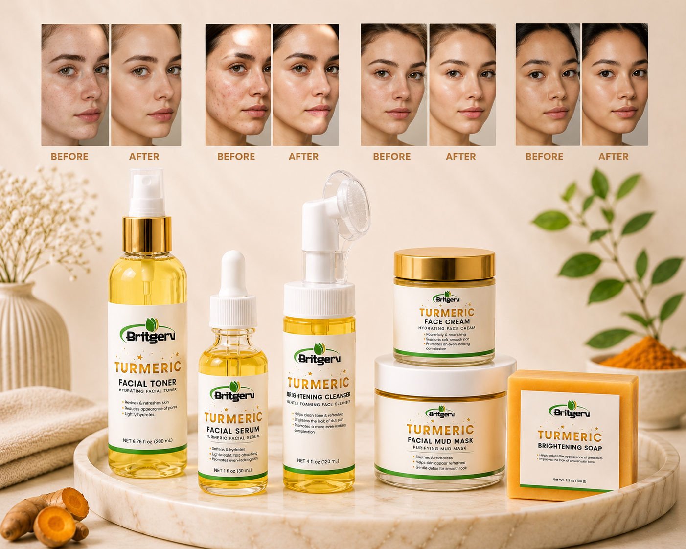 Bright Skin Ritual – BRITGERV Turmeric Set
