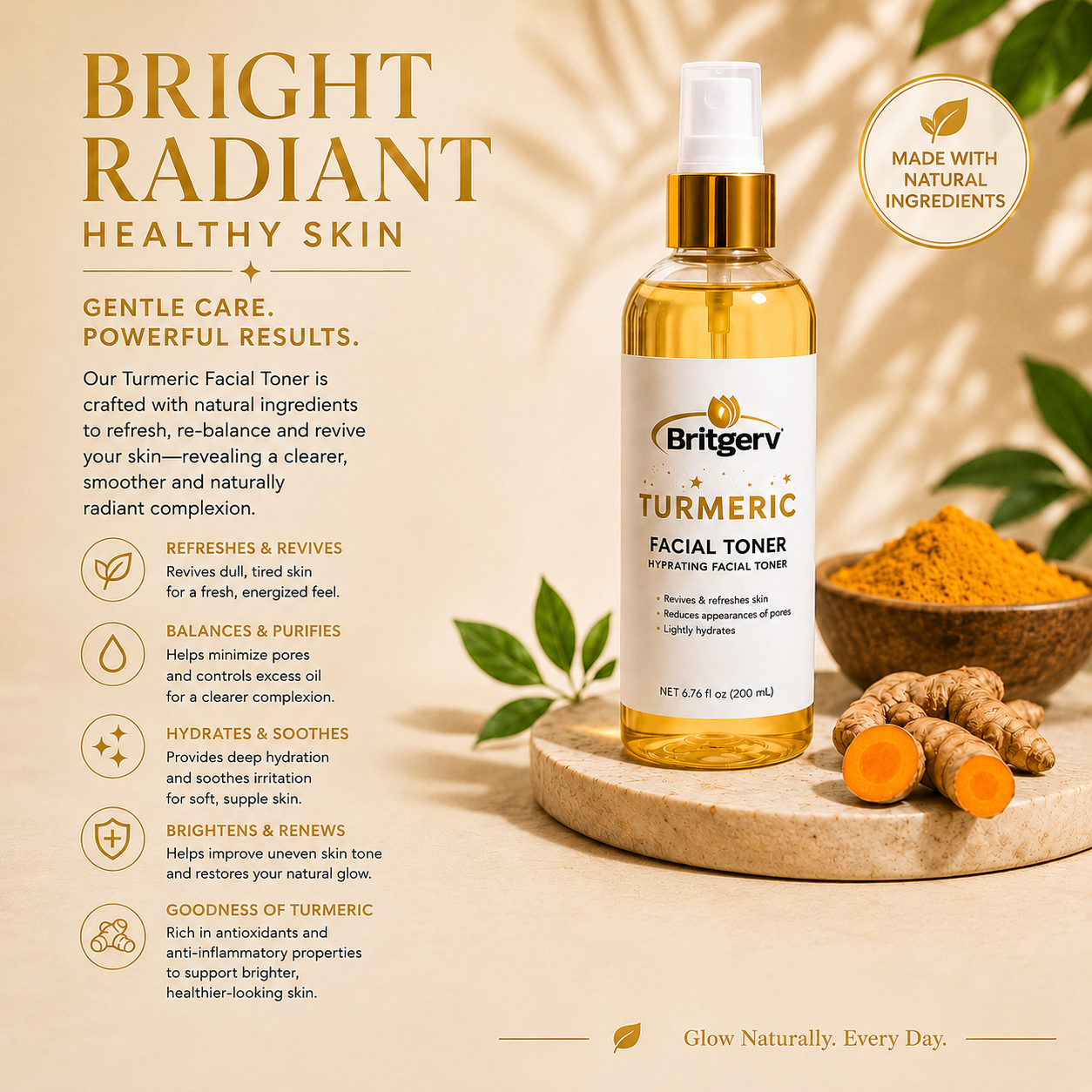 Turmeric Hydrating Facial Toner Spray